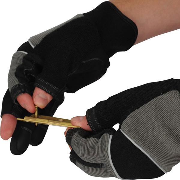 MECHANICS GLOVES 3 FINGER LAR, LARGE image 1
