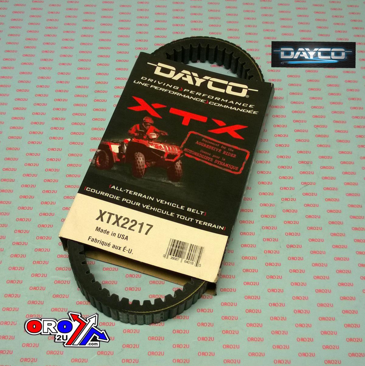 DRIVE BELT DAYCO XTX2217 KAWASAKI ARCTIC CAT, SUZUKI PRAIRIE BRUTE FORCE QUV 700 650 thumbnail 3