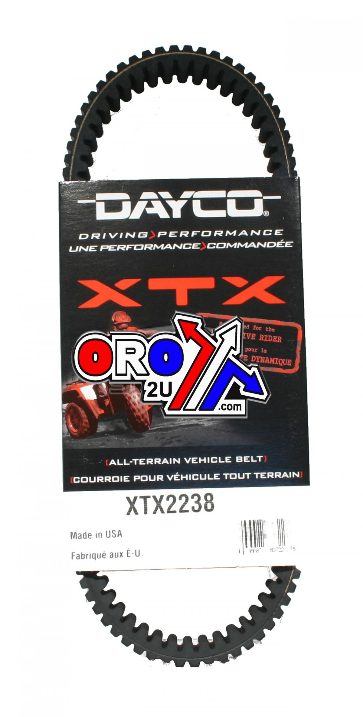 DRIVE BELT DAYCO XTX2238 ARCTIC CAT TEXTRON 650 700 H1 ALTERRA TRV HDX PROWLER thumbnail 2