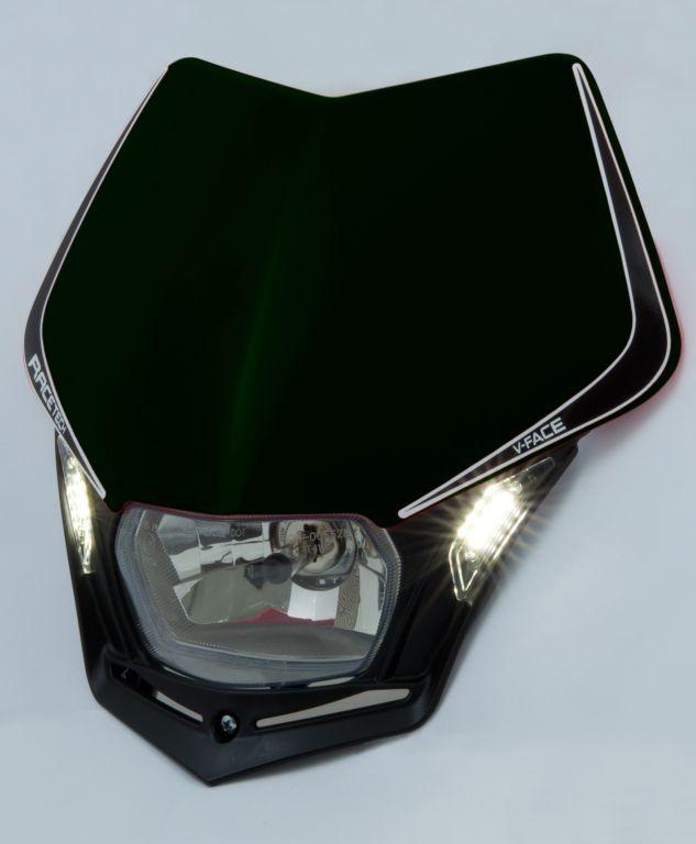 V-FACE LED HEADLIGHT, RTECH R-MASKNR00009, BLACK/BLACK thumbnail 2
