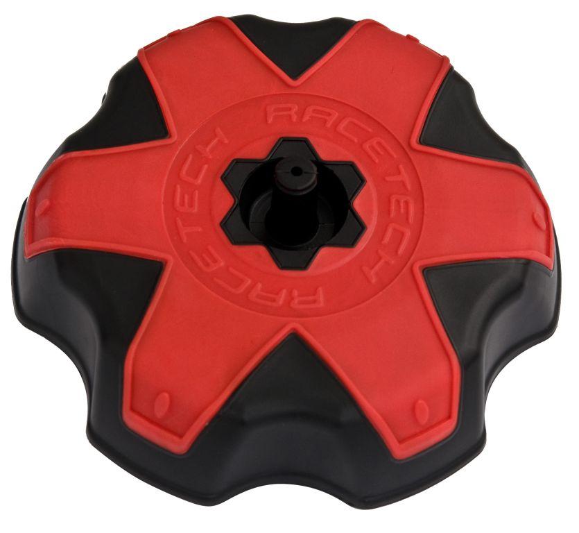 TANK CAP RTECH BLK/RED, RTECH R-TAPPOCRFRS9 image 1