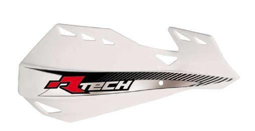 DUAL HANDGUARDS WHITE, RTECH R-KITPMDUBN14, MX/ENDURO image 1
