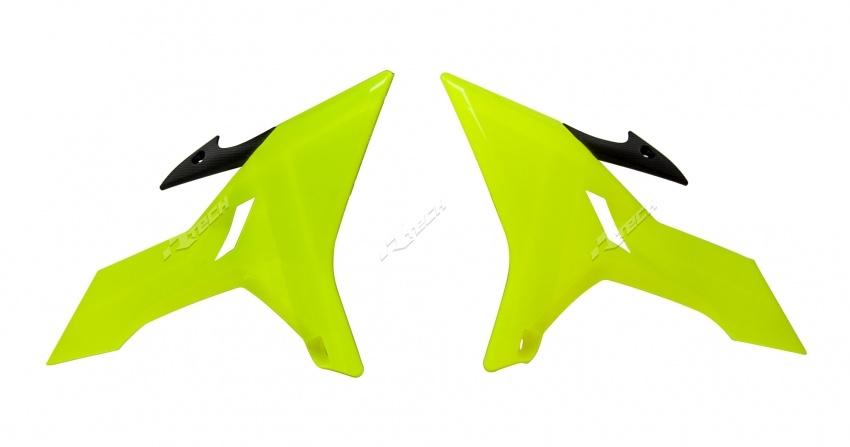 RADIATOR SCOOPS YZ REVOLUTION NEON, YELLOW R-CVYZ0GF0016, RAD SCOOPS image 1