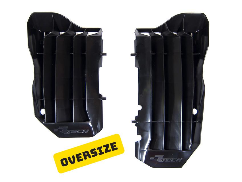 LOUVERS RAD OVERSIZE BLACK, CRF450R 17-20, CRF/RX 17-20, RTECH R-GRCRFNR0017 image 1