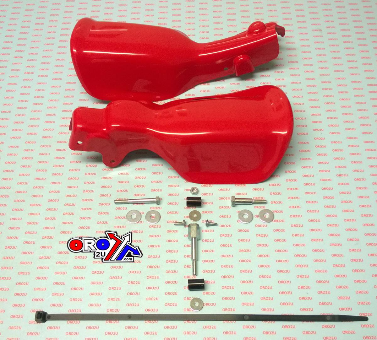 HANDGUARDS ATV HONDA RED image 1