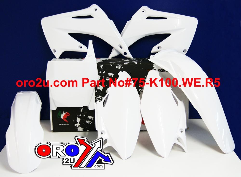 PLASTIC KIT/5 CR125/250 04-07, RTECH R-KITCR0-BN0-503WHITE thumbnail 2