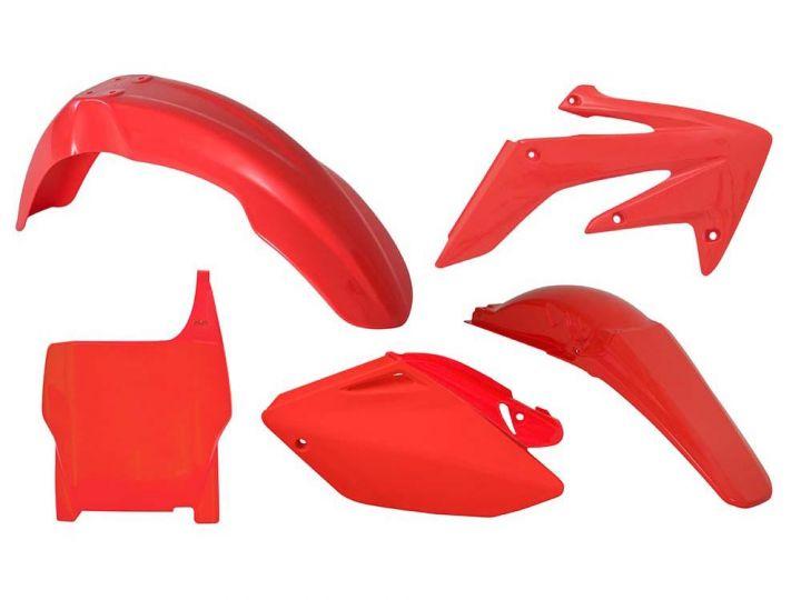 PLASTIC KIT/5 CRF250 04-05, RTECH R-KITCRF-RS0-507, WITH FRONT PLATE image 1