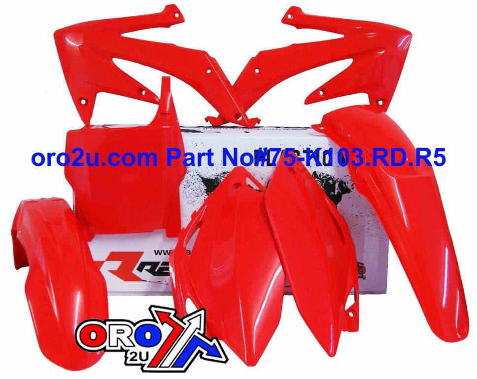 PLASTIC KIT/5 CRF450 05-06, RTECH R-KITCRF-RS0-506 thumbnail 2