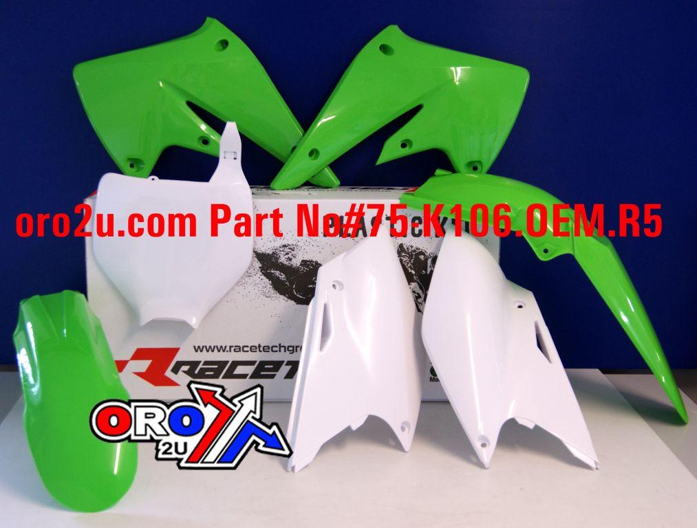 PLASTIC KIT/5 04-05 KXF250 OEM, RTECH R-KITKXF-OEM-504 thumbnail 2