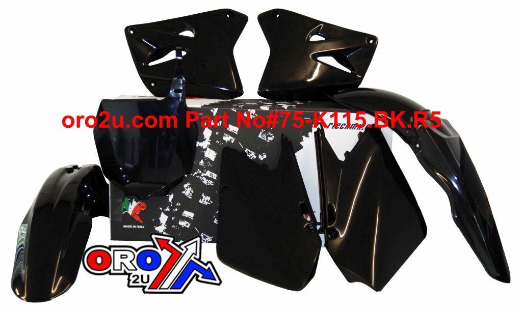 PLASTIC KIT/5 01-11 RM125/250, BLACK RTECH R-KITRM0-NR0-502 thumbnail 2