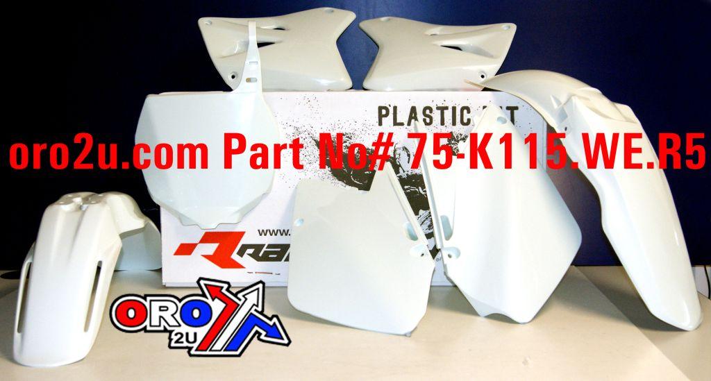 PLASTIC KIT/5 01-11 RM125/250, WHITE RTECH R-KITRM0-BN0-502 thumbnail 2