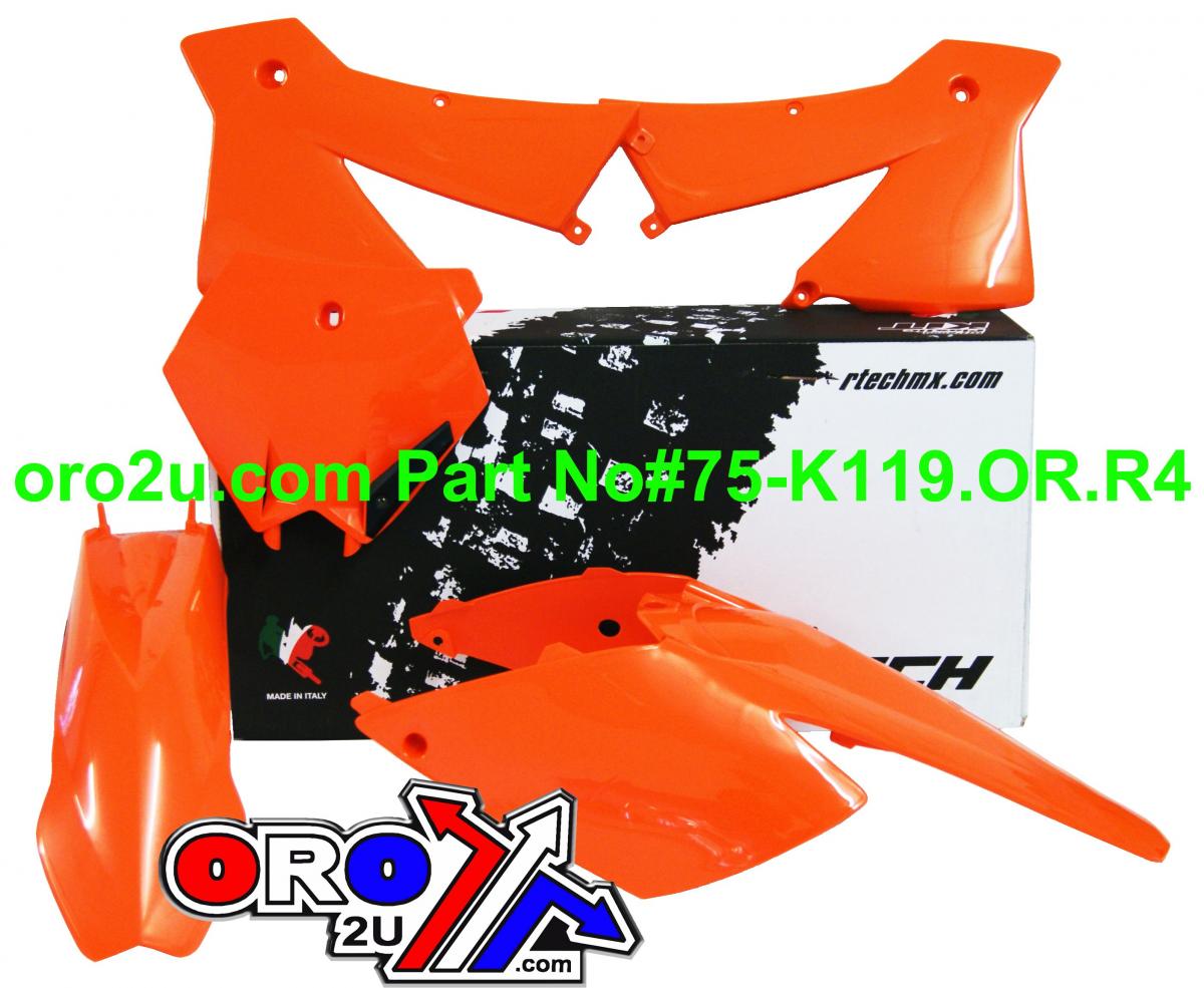 PLASTIC KIT/4 04 KTM125-525, RTECH R-KITKTM-AR0-503 thumbnail 2