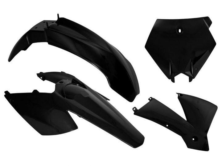 PLASTIC KIT/4 KTM 05-06 BLACK, RTECH R-KITKTM-NR0-504 image 1