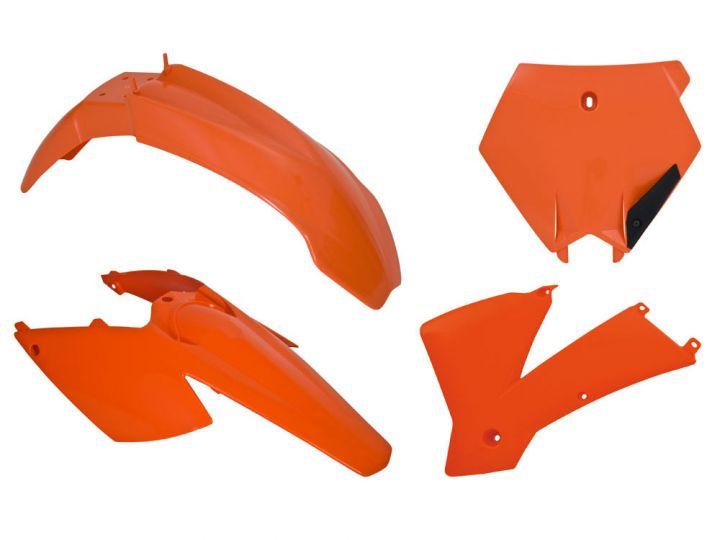 PLASTIC KIT/4 KTM 05-06 ORANGE, RTECH R-KITKTM-AR0-504 image 1