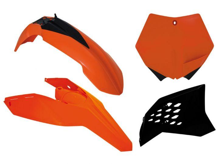 PLASTIC KIT/4 KTM 125-530 OEM9, RTECH R-KITKTM-OEM-505 image 1