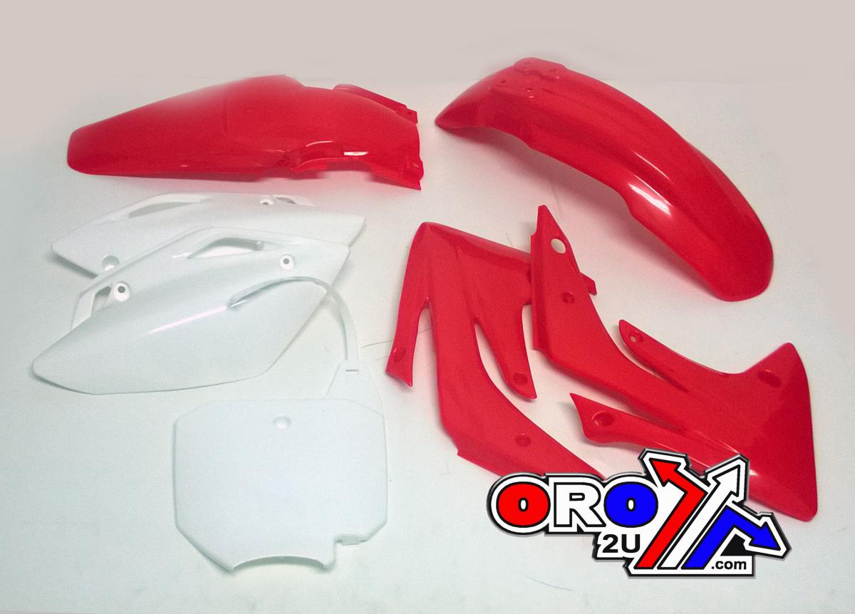 PLASTIC KIT CRF 150 R OEM RED, WHITE & RED, AUTC063 image 1