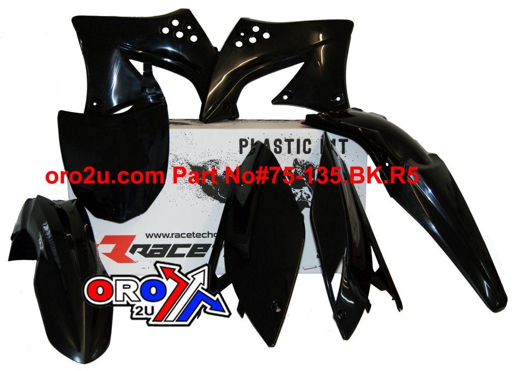 PLASTIC KIT/5 09-11 KXF450, BLACK RTECH R-KITKXF-NR0-510 thumbnail 2