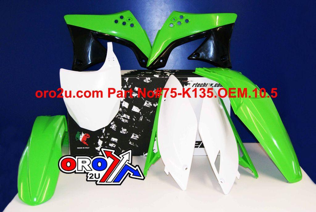 PLASTIC KIT/5 09-11 KXF450 OEM, 10-11 RTECH R-KITKXF-OEM-510 thumbnail 2