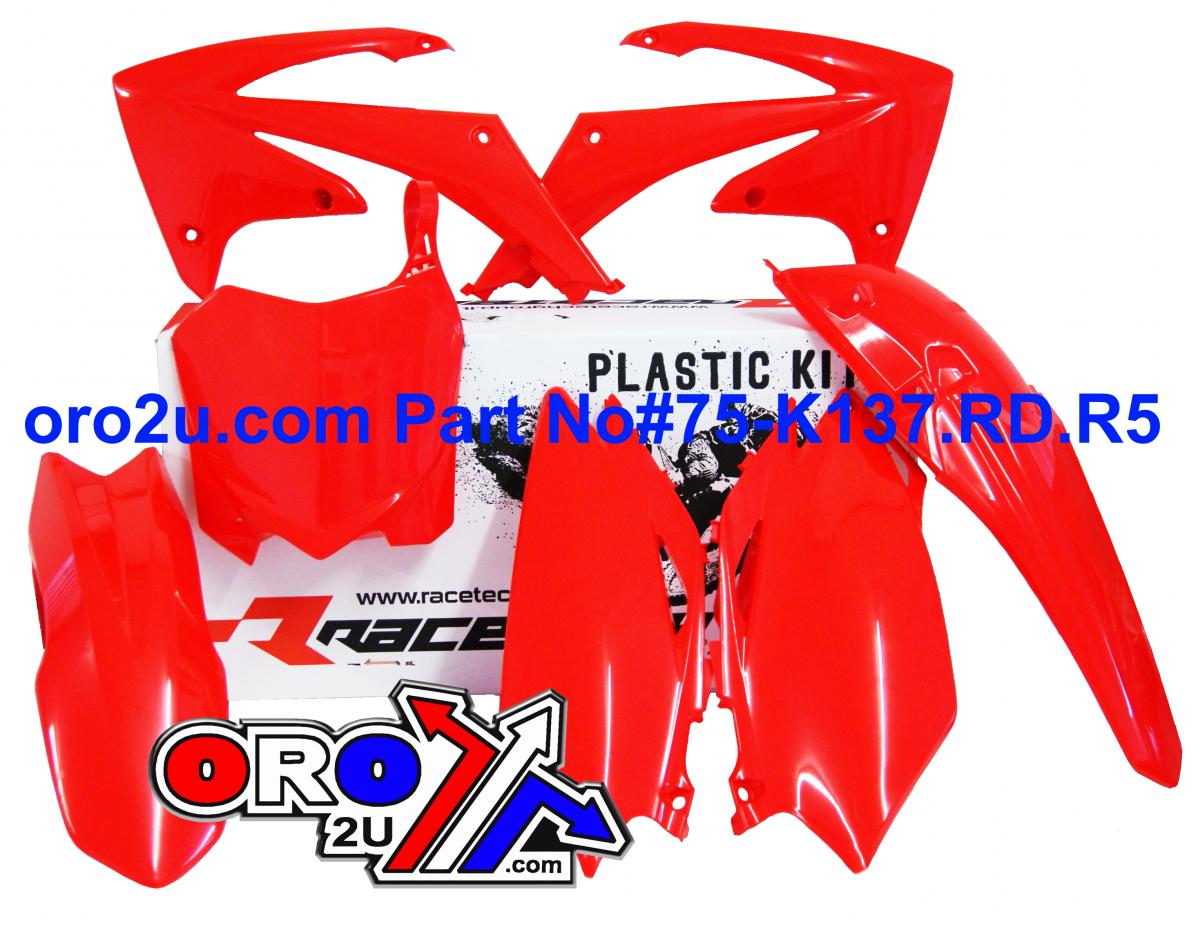 PLASTIC KIT/5 CRF450 09-10 RED, RTECH R-KITCRF-RS0-513 thumbnail 2