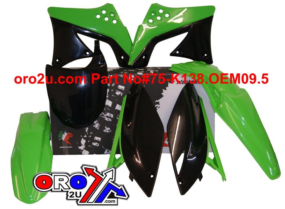 PLASTIC KIT/5 09-12 KXF250 OEM, RTECH R-KITKXF-OEM-509, OEM 09 & 12 thumbnail 2