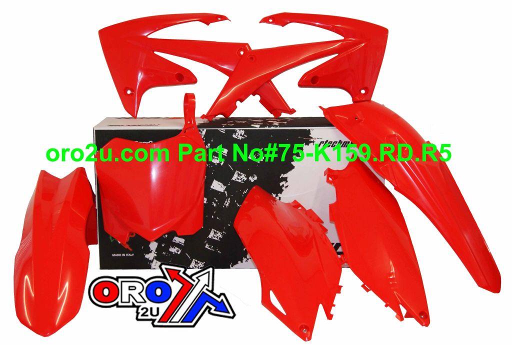 PLASTIC KIT/5 CRF250/450 11-13, RED RTECH R-KITCRF-RS0-516 thumbnail 2