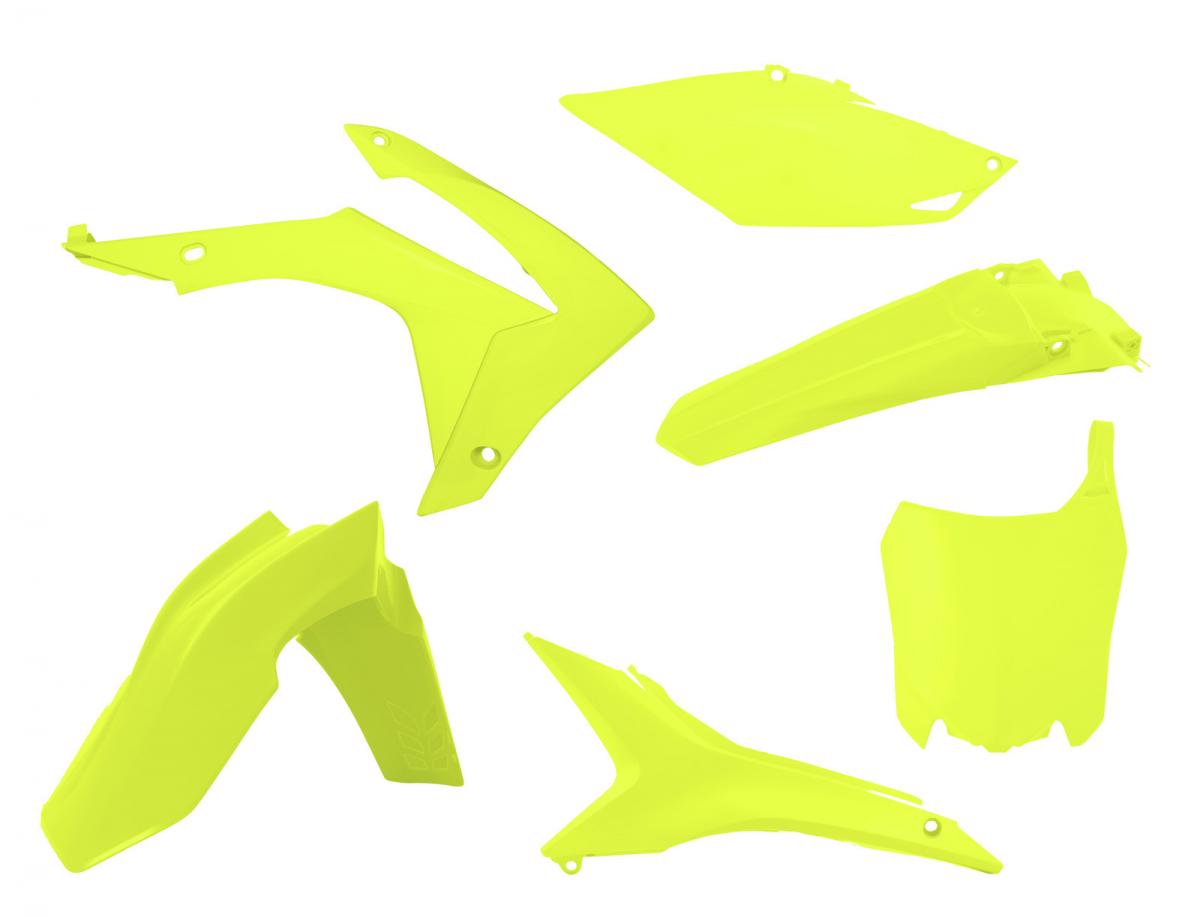 PLASTIC KIT/6 13-16 CRF250 450, RTECH R-KITCRF-GF0-517, NEON YELLOW image 1