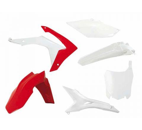 PLASTIC KIT/6 13-16 CRF250 450, USA STYLE RED/WHITE VENT FRONT, R-KITCRF-OEM-518 image 1
