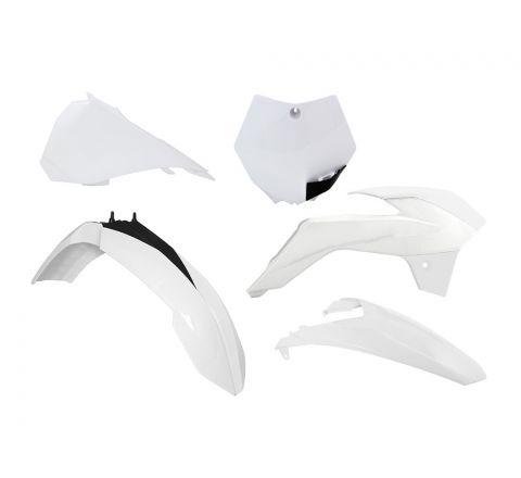 PLASTIC KIT/5 13-17 KTM SX85, WHITE/BLACK RTECH, R-KITKTM-BN0-513 image 1