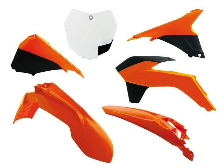 PLASTIC KIT/6 13-16 KTM SX/SXF, OEM 13/14 ORANGE RTECH, R-KITKTM-OEM-512 image 1