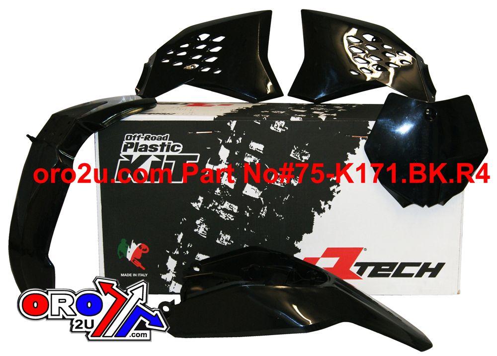 PLASTIC KIT/4 12-15 KTM SX65, BLACK RTECH R-KITKTM-NR0-511 thumbnail 2