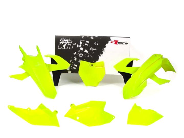 PLASTIC KIT/6 16-18 KTM SX/SXF, RTECH R-KITKTM-GF0-516, NEON YELLOW image 1