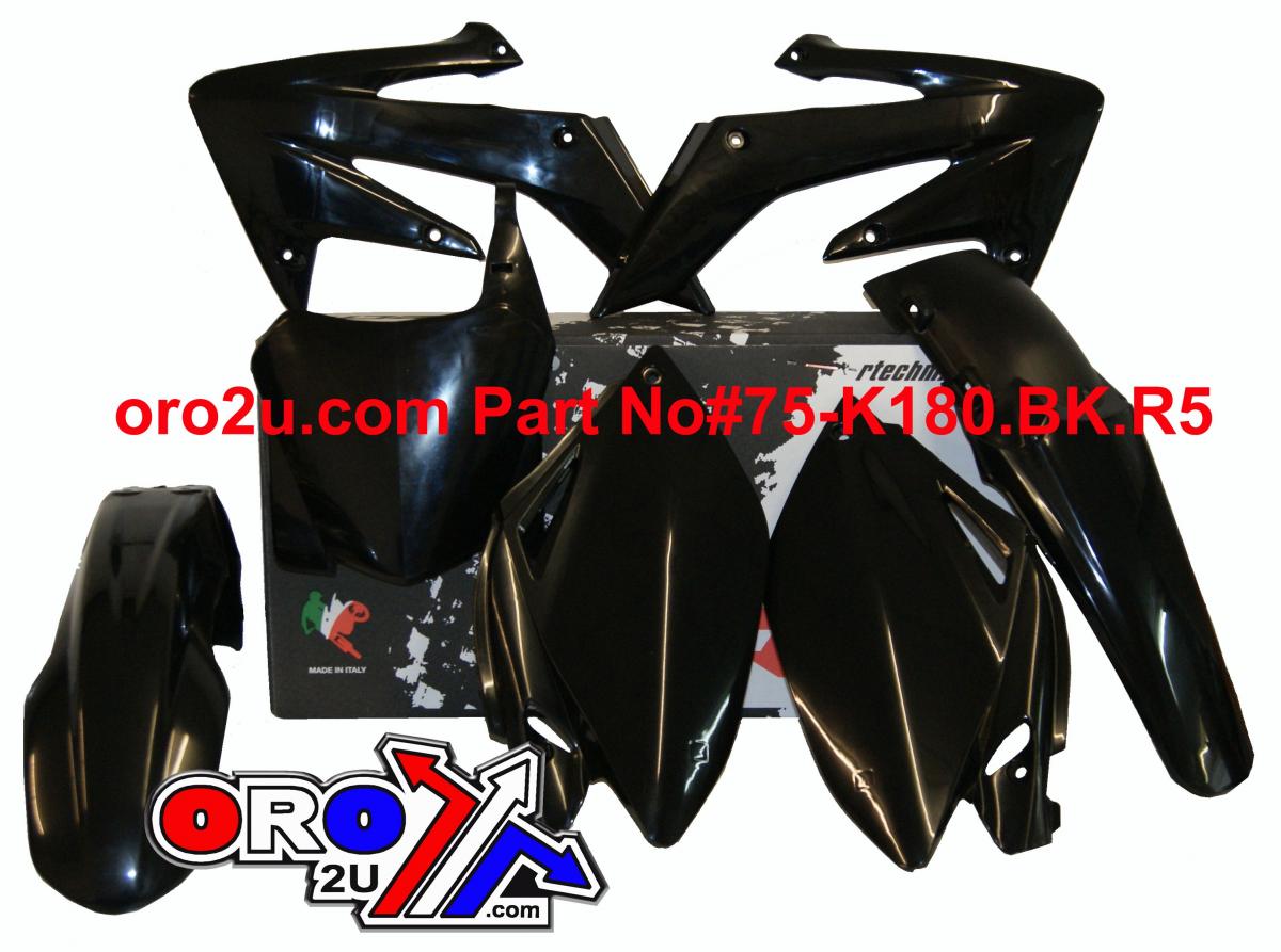 PLASTIC KIT 08-09 CRF250 BLACK, RTECH R-KITCRF-NR0-588 thumbnail 2