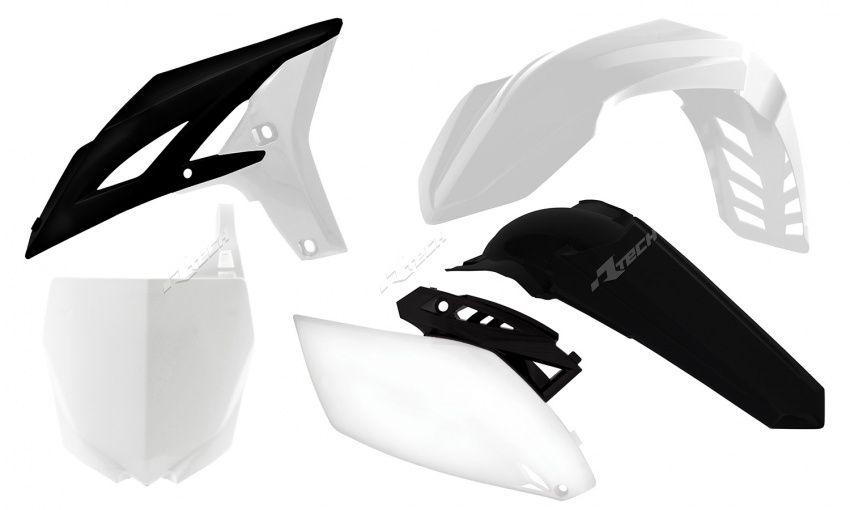 PLASTIC KIT/4 10-13 YZF250, RTECH 11-12 R- KITYZF-BN1-510, WHITE/BLK image 1