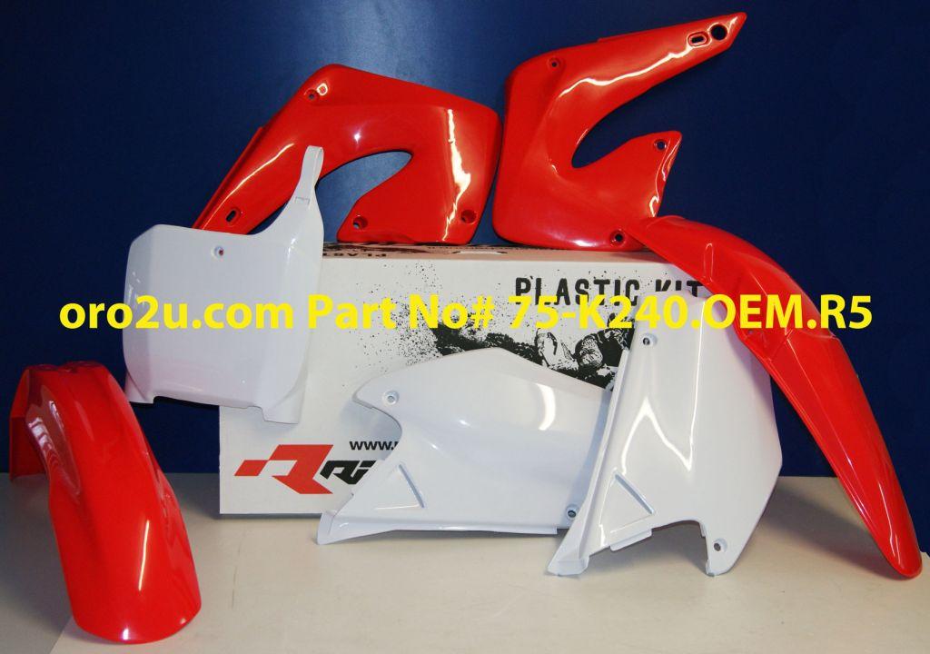 PLASTIC KIT/5 00-01 CR125/250, OEM RTECH R-KITCR0-OEM-501 thumbnail 2