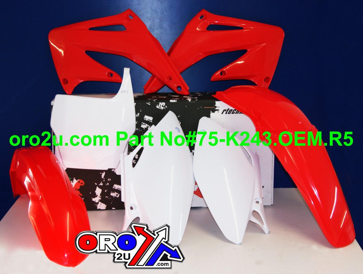 PLASTIC KIT/5 CRF450R 2004 OEM, RTECH R-KITCRF-OEM-505 thumbnail 2