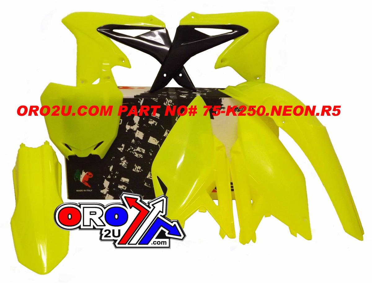 PLASTIC KIT/5 10-18 RMZ250, RTECH R-KITRMZ-GF0-511 thumbnail 2