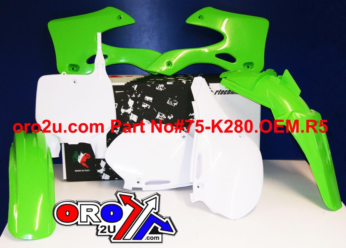 PLASTIC KIT/5 99-02 KX125/250, OEM RTECH R-KITKX0-OEM-501 thumbnail 2