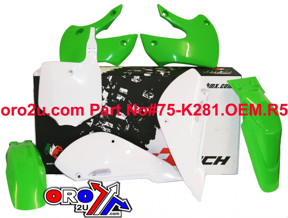 PLASTIC KIT/5 02-10 KLX110 OEM, RTECH R-KITKLX-OEM-511 thumbnail 2