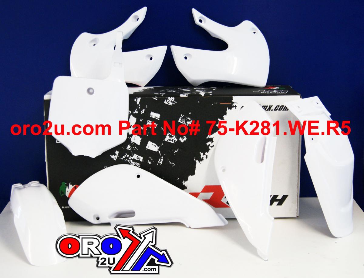 PLASTIC KIT/5 02-10 KLX110, WHITE RTECH R-KITKLX-BN0-511 thumbnail 2