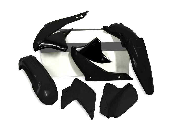PLASTIC KIT 07-15 KLX450 BLACK, RTECH R-KITKLX-NR0-407 image 1