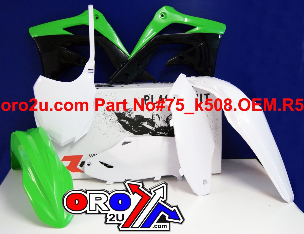 PLASTIC KIT/5 13-15 KX450F, OEM14 RTECH R-KITKXF-OEM-515 thumbnail 2