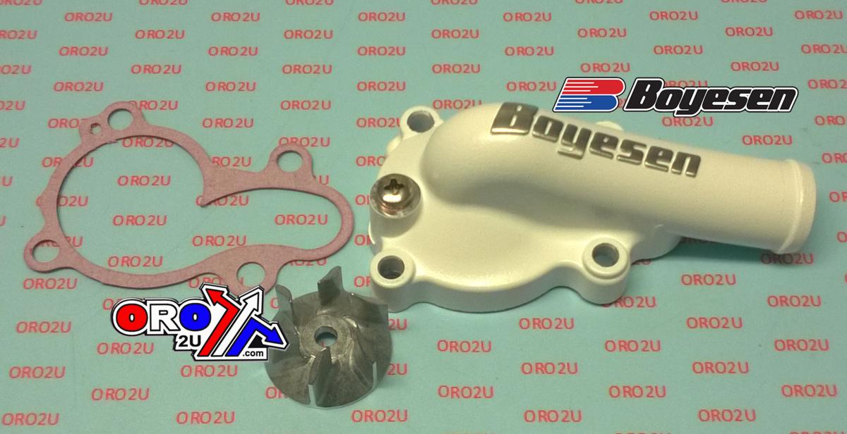WATER PUMP COVER 16-18 KX450F, Supercooler BOYESEN WPK-18AW, WHITE thumbnail 3