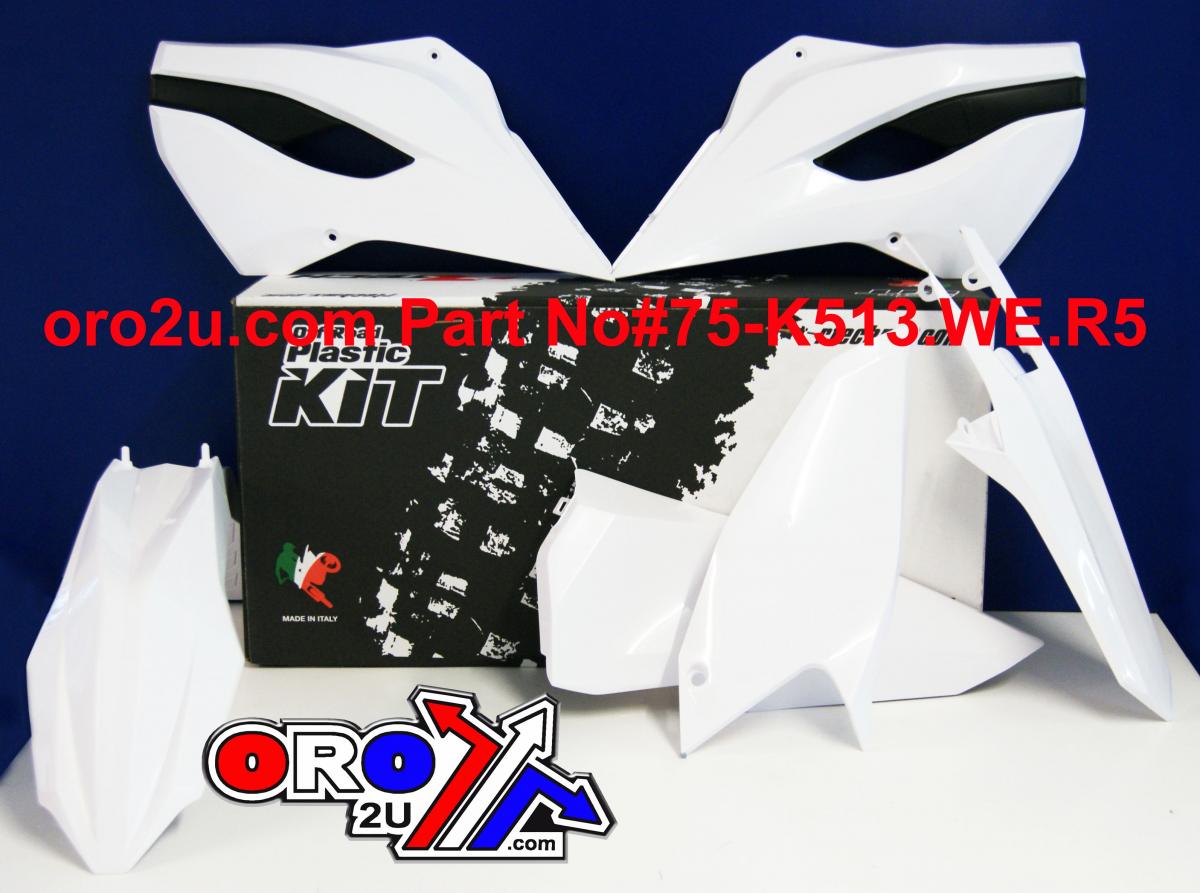 PLASTIC KIT/4 13-14 HUSABERG, RTECH R-KITHBG-BN0-400, WHITE thumbnail 2