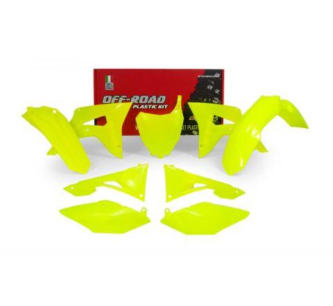 PLASTIC KIT 6 NY CRF450R 17-18, CRF250R 18, RTECH R-KITCRF-GF0-599, NEON YELLOW image 1