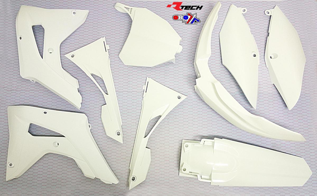 PLASTIC KIT/6 WHITE 17-18 CRF450RX, RTECH R-KITCRF-BN0-600, WHITE thumbnail 2