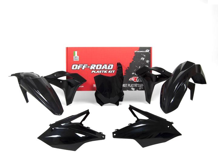 PLASTIC KIT/5 17-19 KX250F, BLACK RTECH R-KITKXF-NR0-519 image 1