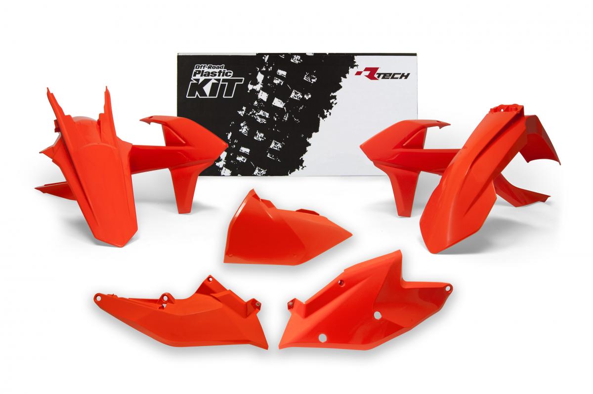 PLASTIC KIT/5 17-19 EXC/EXC-F, ORANGE, RTECH R-KITKTM-AR0-417 image 1