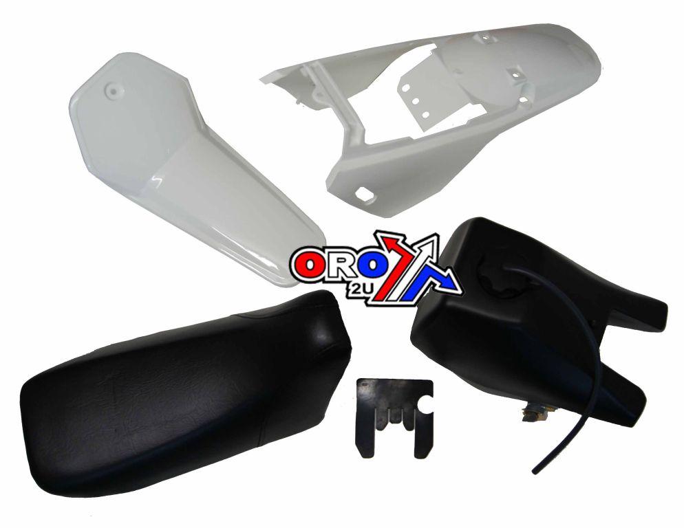 SEAT TANK FENDER KIT PW80 HX UL009 WHITE image 1