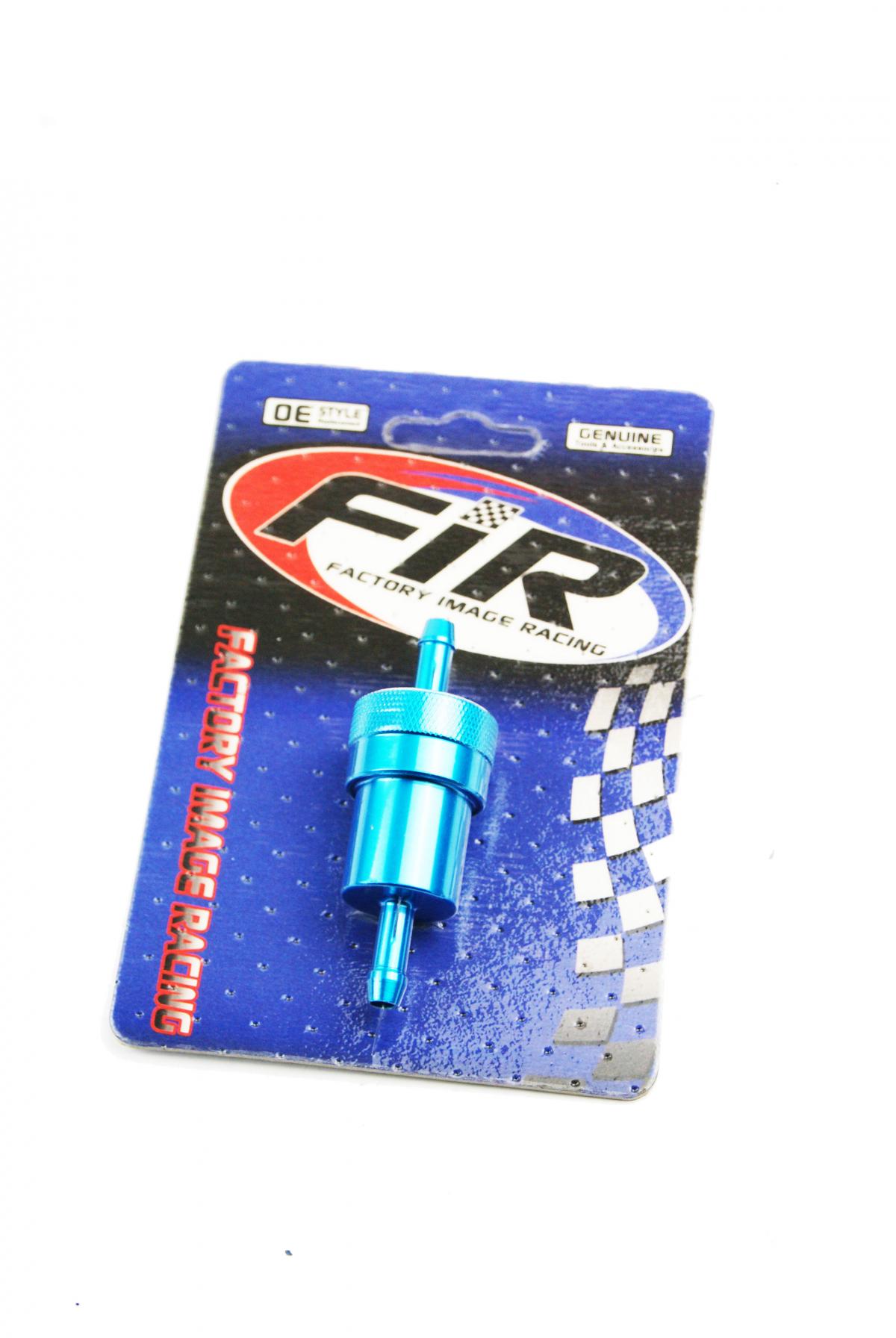 INLINE FUEL FILTER ALLOY 6mm 1/4 BLUE WITH CLEANABLE FILTER thumbnail 2