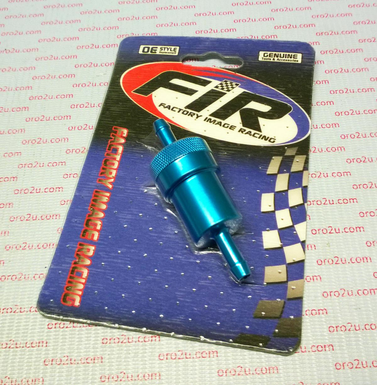 INLINE FUEL FILTER ALLOY 6mm 1/4 BLUE WITH CLEANABLE FILTER thumbnail 3